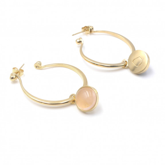 Créoles JanMa Little - Quartz Rose